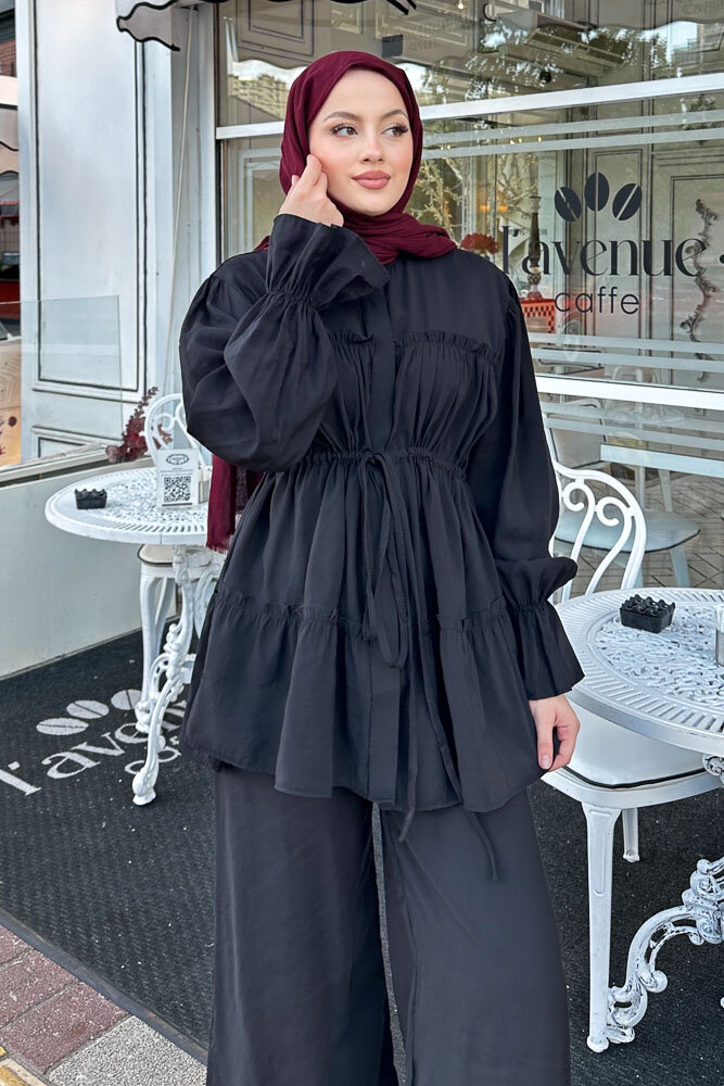 Noa Büzgülü Takım - Siyah - 6