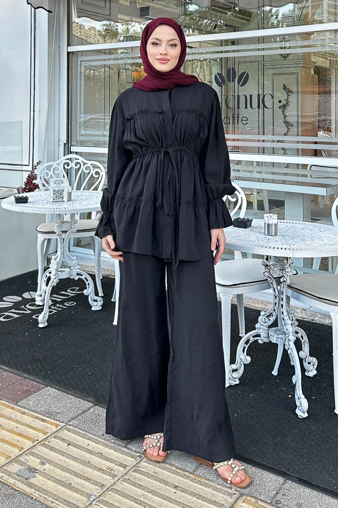 Noa Büzgülü Takım - Siyah - 1