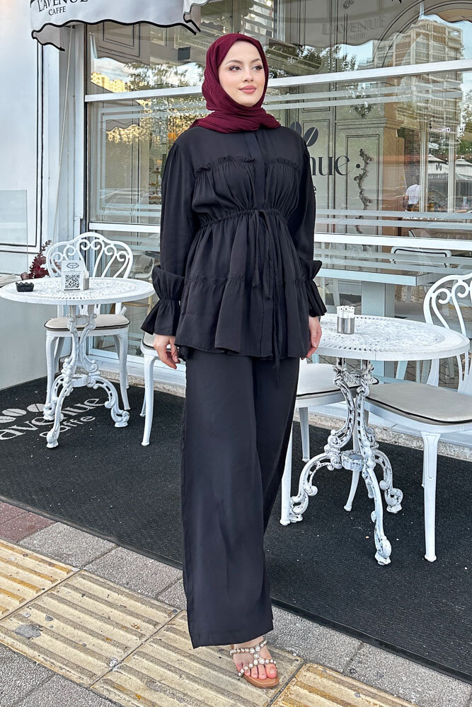 Noa Büzgülü Takım - Siyah - 2
