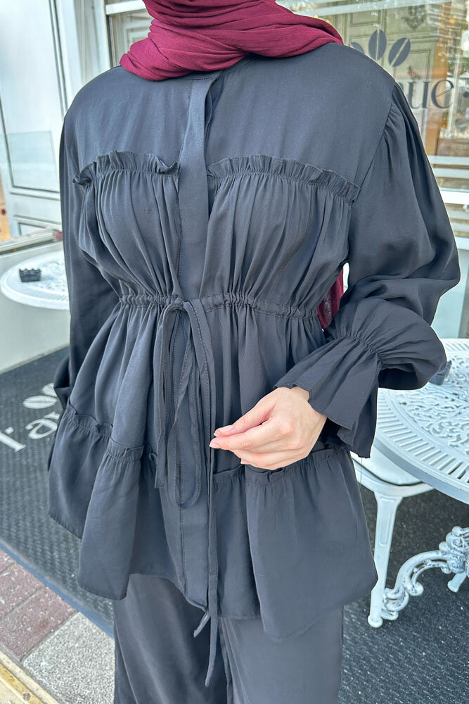 Noa Büzgülü Takım - Siyah - 7