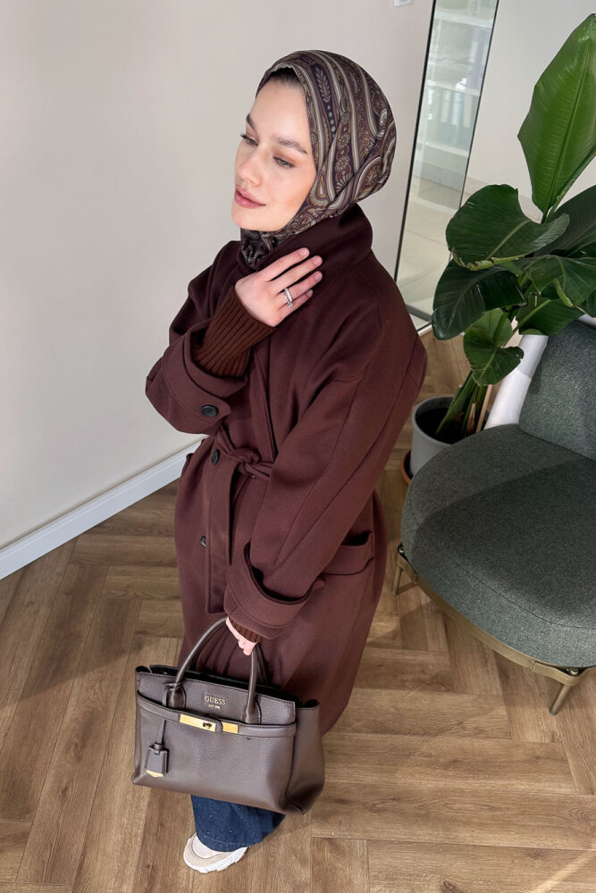 DualArm Kolu Triko Kaban - Acı Kahve - 9