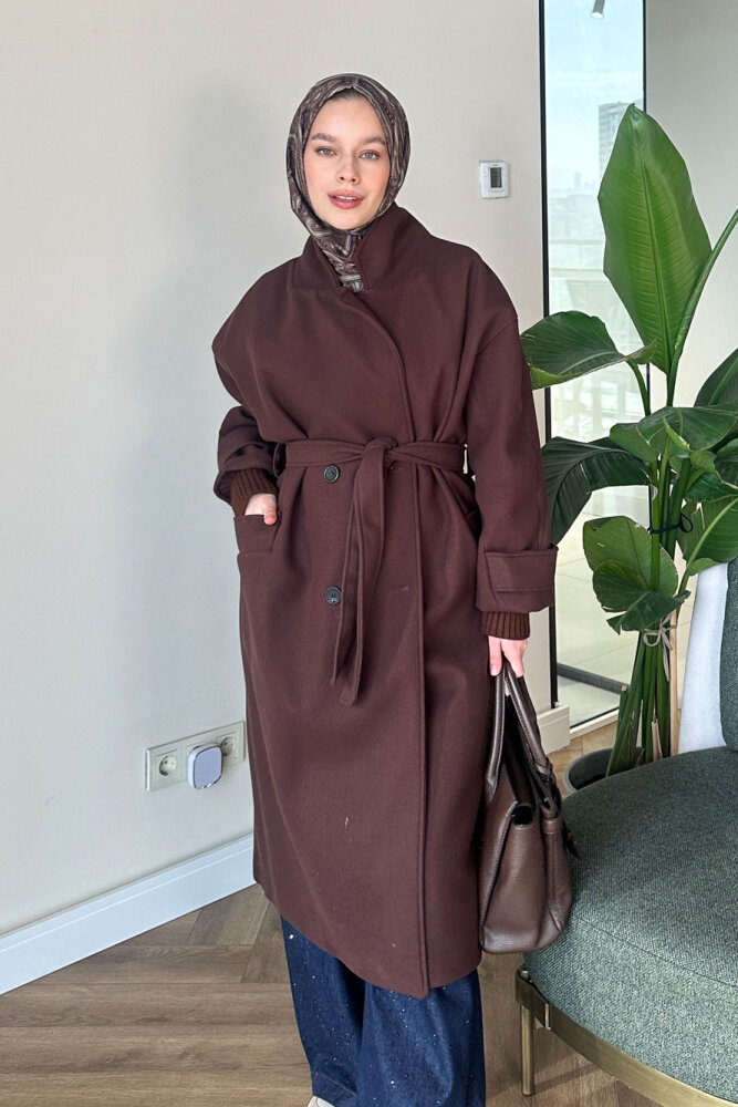 DualArm Kolu Triko Kaban - Acı Kahve - ALLMİSS (5)