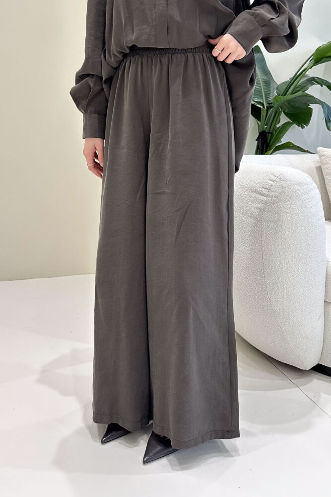 Elettra Pantolon Takım - Kahverengi - 7