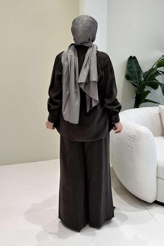 Elettra Pantolon Takım - Kahverengi - 10