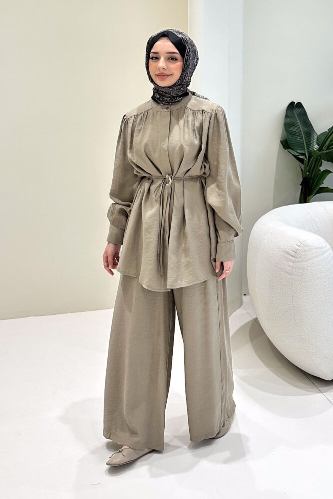 Elettra Pantolon Takım - Vizon - 6