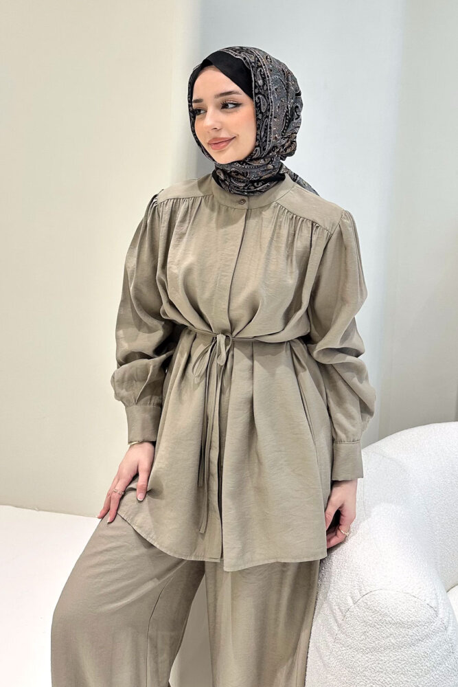 Elettra Pantolon Takım - Vizon - 2