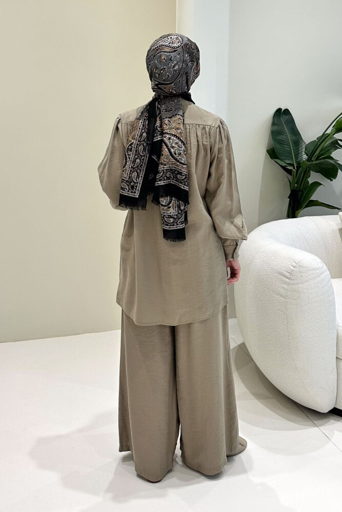 Elettra Pantolon Takım - Vizon - 8