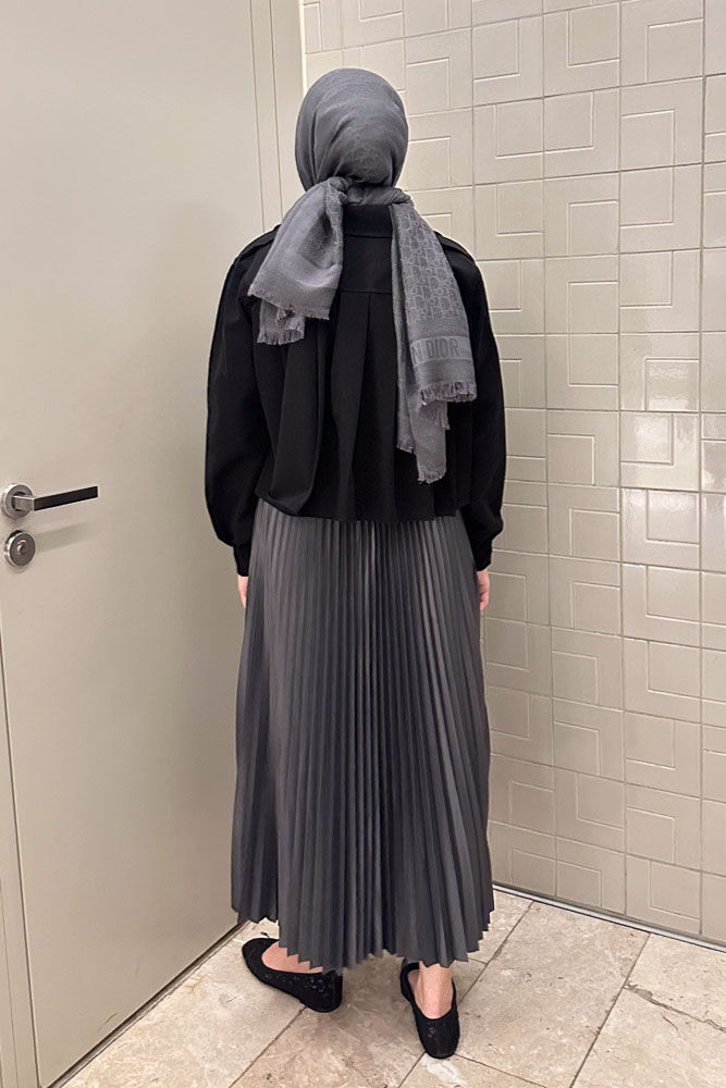 Elisa Piliseli Etek - Antrasit - HENZA (2)