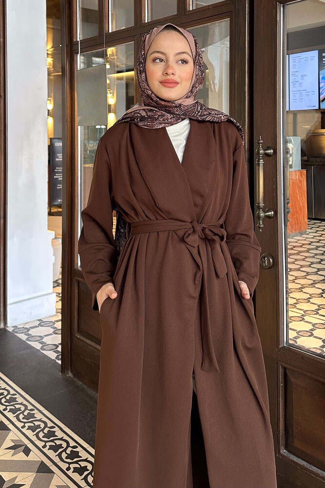 Emily Krep Kap - Kahverengi - ENMA (1)