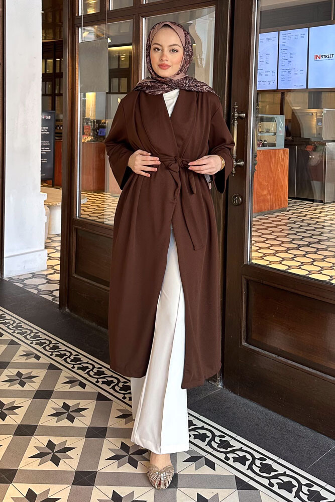 Emily Krep Kap - Kahverengi - ENMA (3)