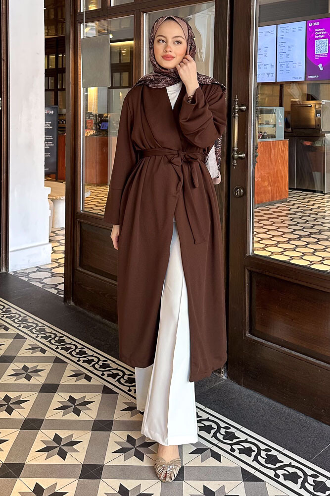 Emily Krep Kap - Kahverengi - ENMA (2)