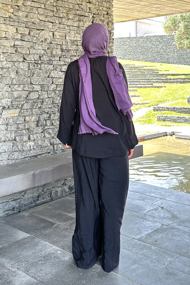 Fermuarlı Modal Takım - Siyah - 6