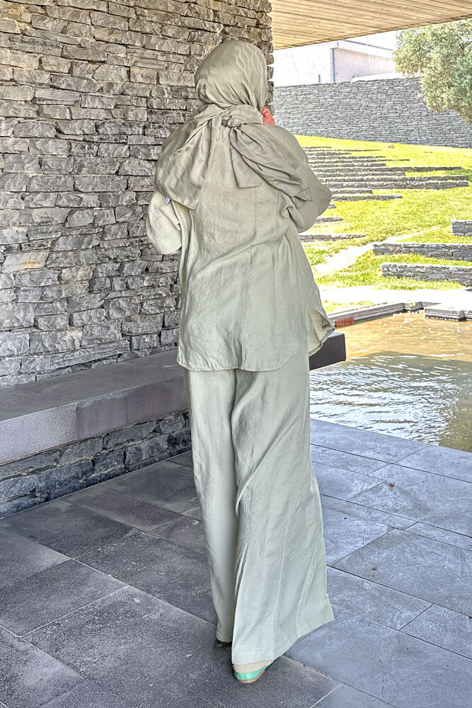 Fermuarlı Modal Takım - Su Yeşili - 8