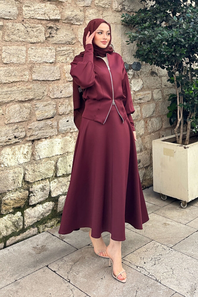 Forté Etekli Scuba Takım - Bordo - LİNE (3)