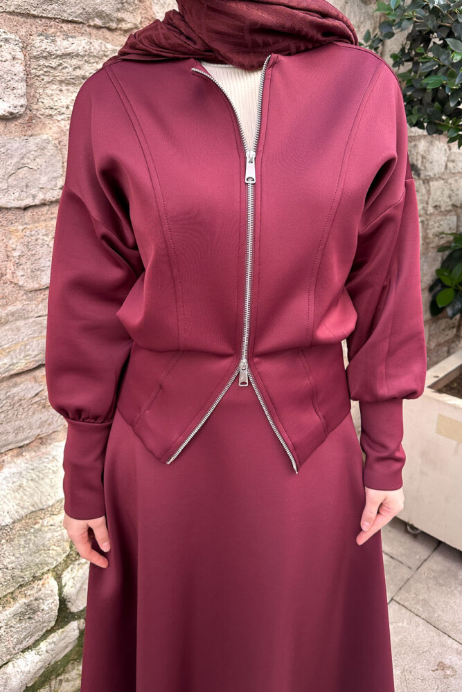 Forté Etekli Scuba Takım - Bordo - 5