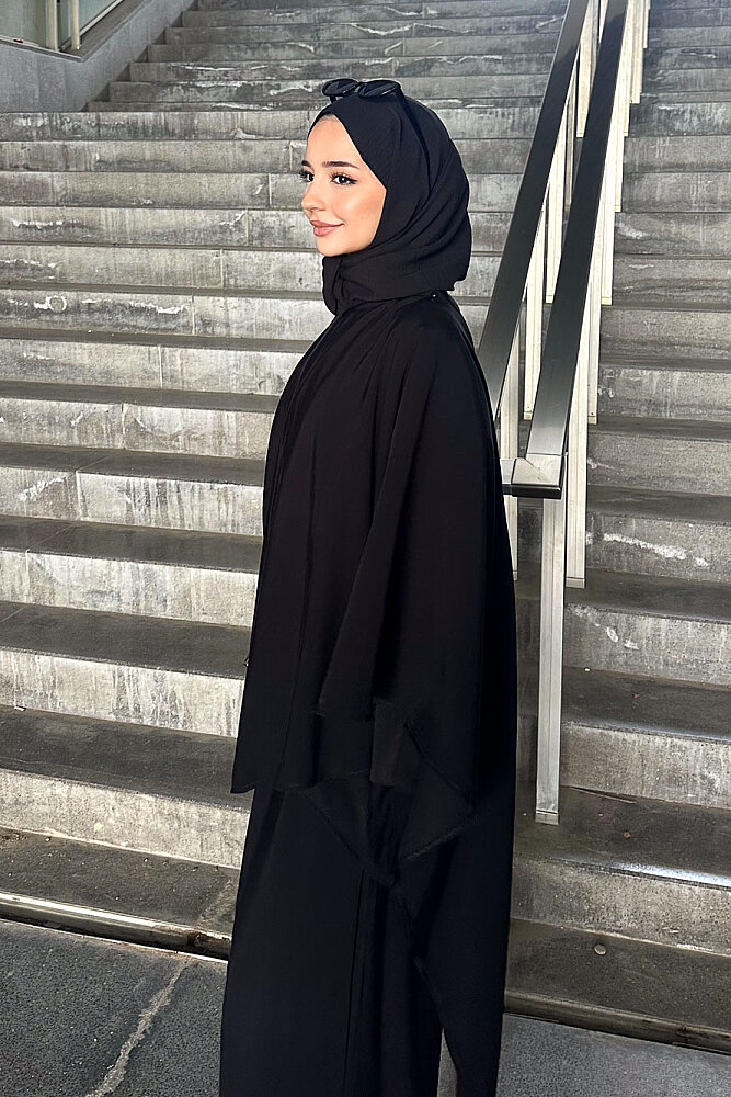 Freya Şal Detaylı Pantolon Takım - Siyah - ALLMİSS (4)