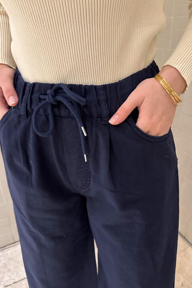 Gabardin Bol Paça Jean - Lacivert - MY MAGAZİN (2)