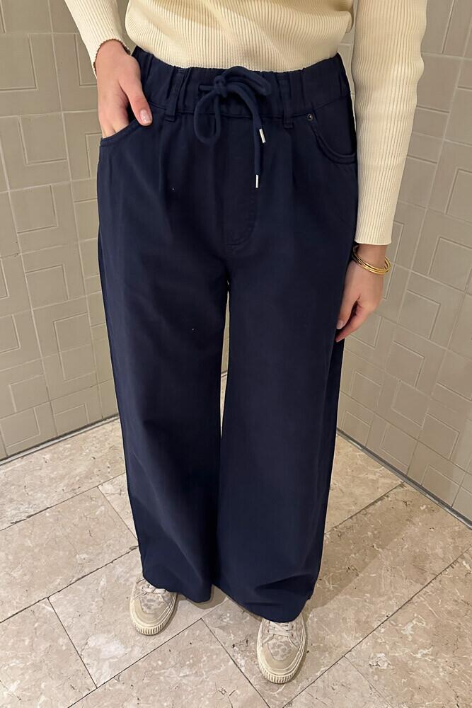 Gabardin Bol Paça Jean - Lacivert - MY MAGAZİN (3)