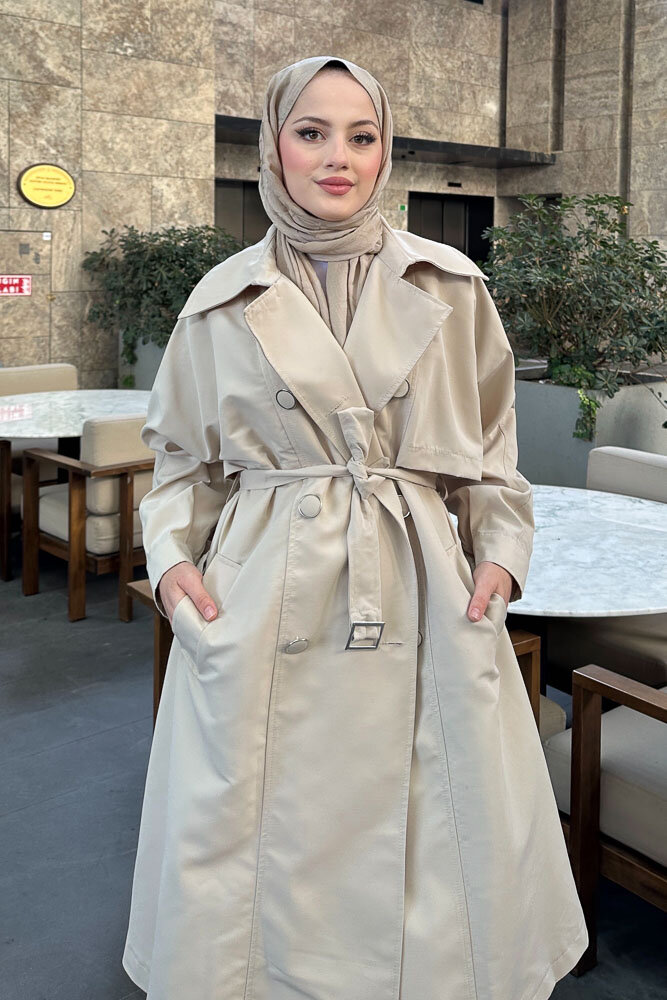 Geniş Rüzgarlıklı Treçkot - Taş Rengi - 5