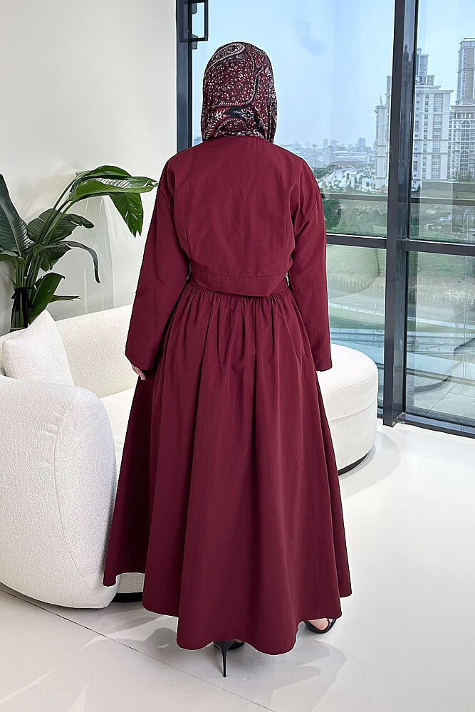 Grace Bolero Etekli Takım - Bordo - ENMA (4)
