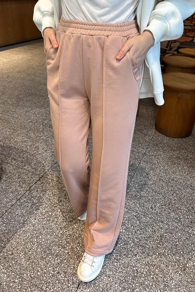 Grass Üç İplik Eşofman - Bej - HENZA (1)