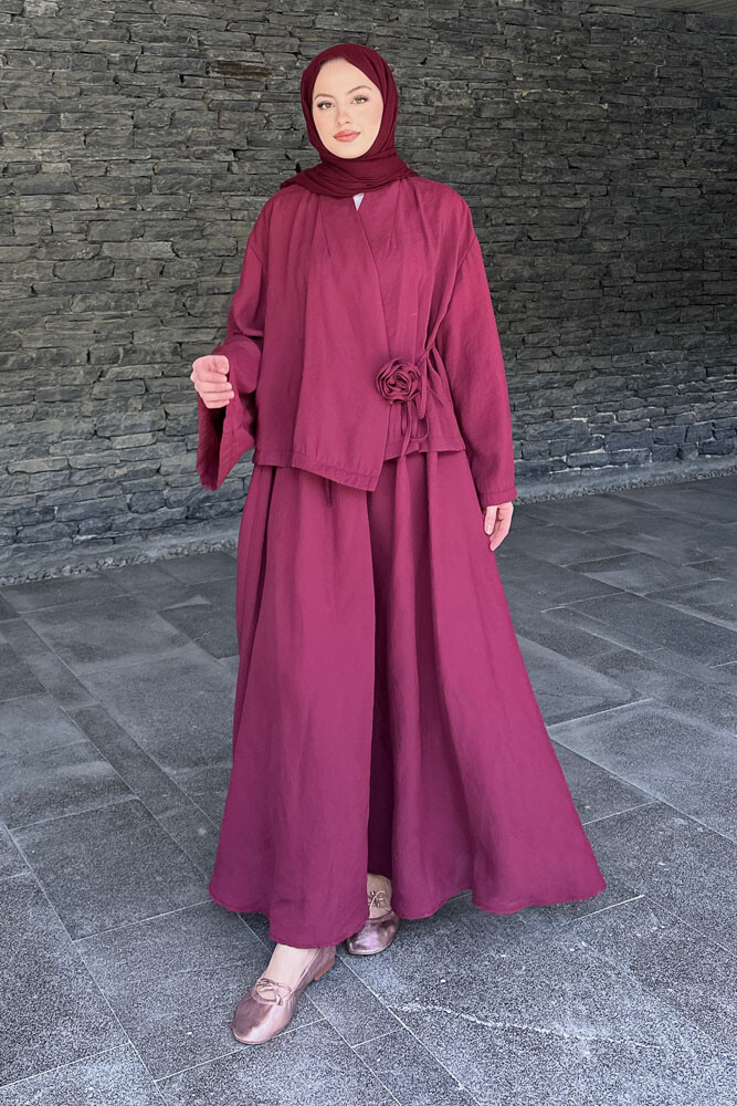 Güllü Modal Takım - Bordo - 1
