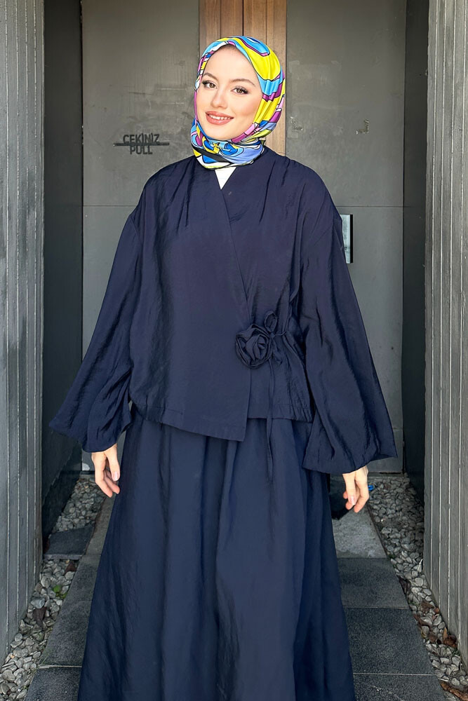 Güllü Modal Takım - Lacivert - 6