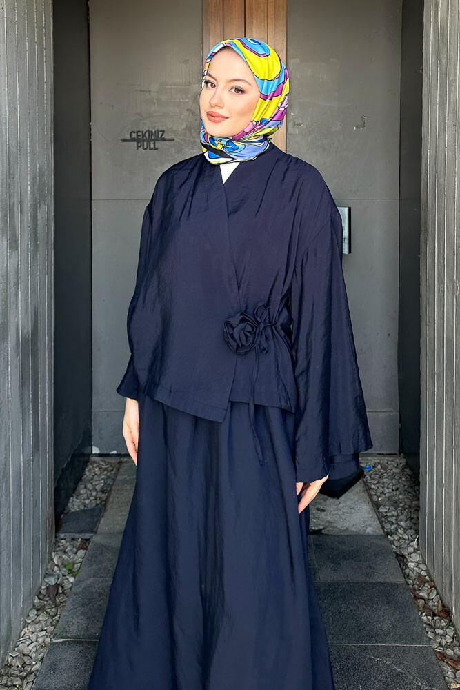 Güllü Modal Takım - Lacivert - 3