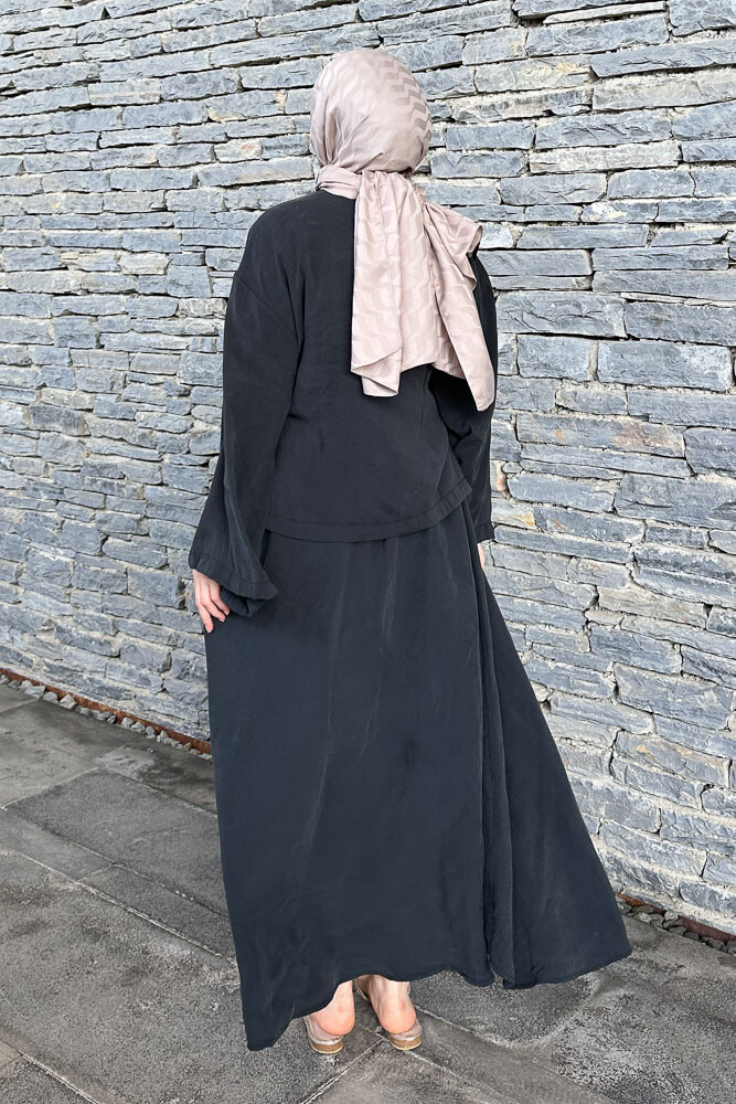 Güllü Modal Takım - Siyah - 8
