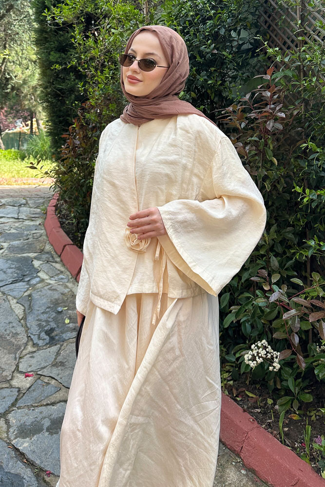 Güllü Modal Takım - Taş Rengi - 7