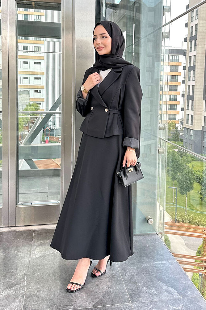 Harper Kruvaze Gold Detaylı Takım - Siyah - LİNE (3)