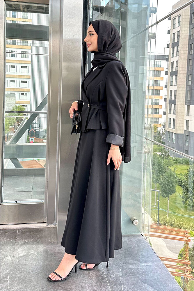 Harper Kruvaze Gold Detaylı Takım - Siyah - 6