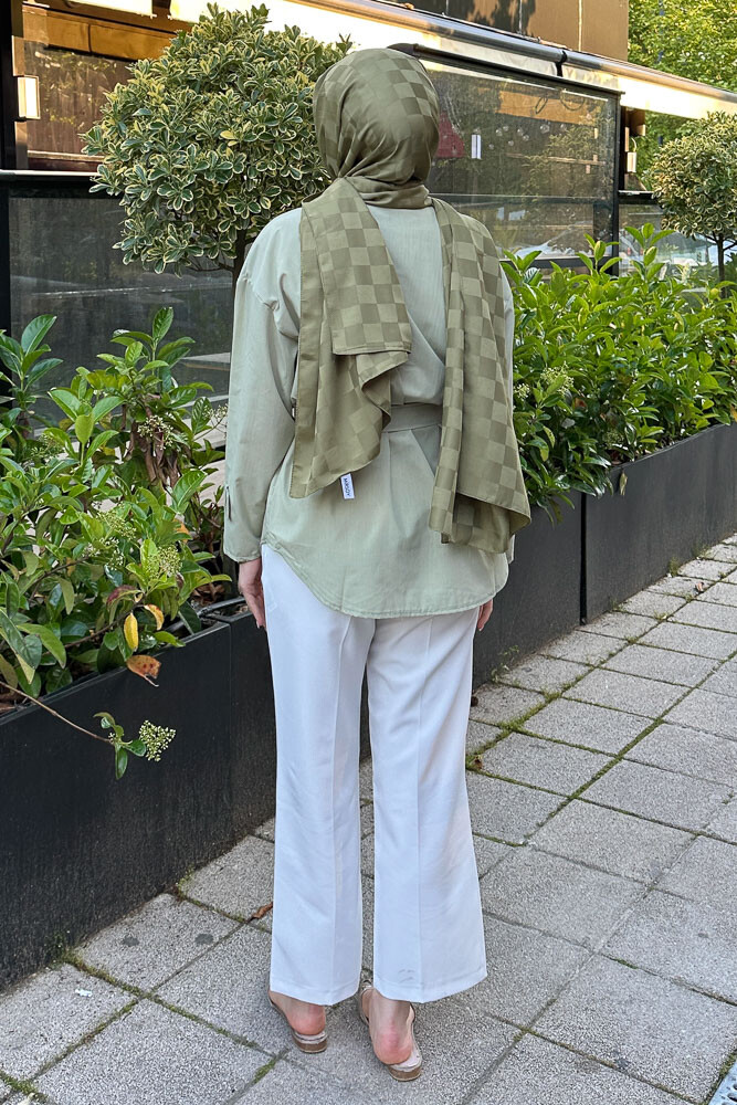 Hilda Rüzgarlıklı Gömlek - Haki - 8