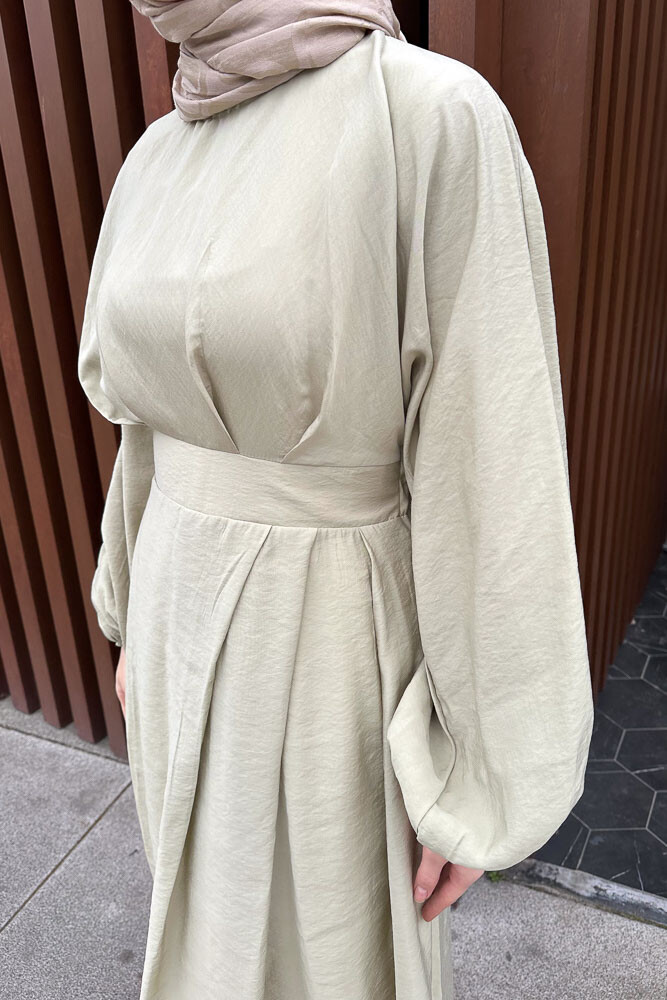 Janice Modal Elbise - Küf Yeşili - 5