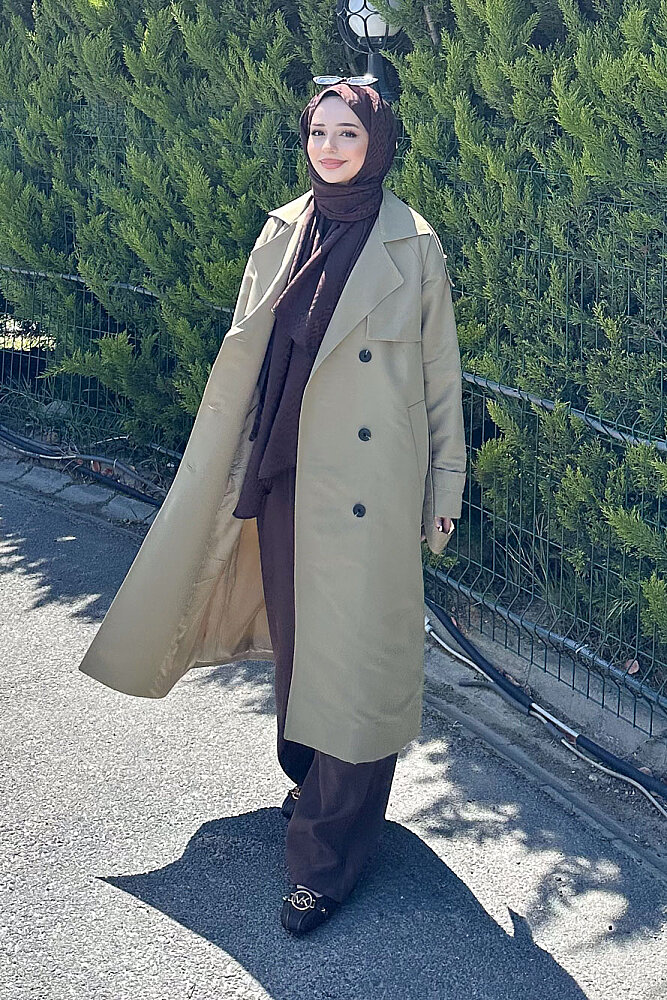 Jennie Klasik Kemerli Trençkot - Yağ Yeşili - PUANE (0)
