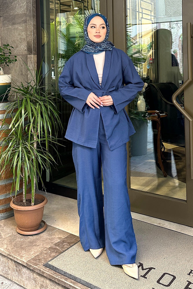 Jill Kimono Takım - Lacivert - 2