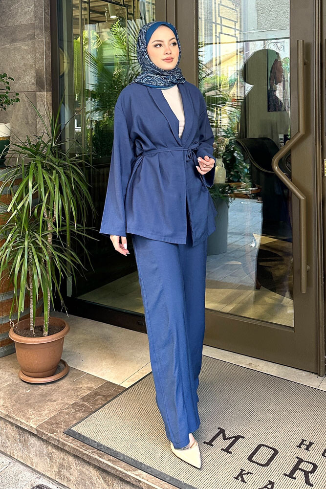 Jill Kimono Takım - Lacivert - 6