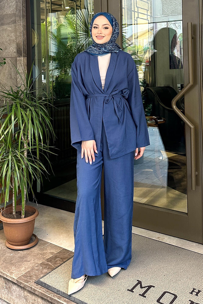 Jill Kimono Takım - Lacivert - 4