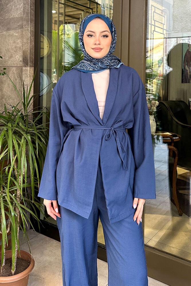 Jill Kimono Takım - Lacivert - 5