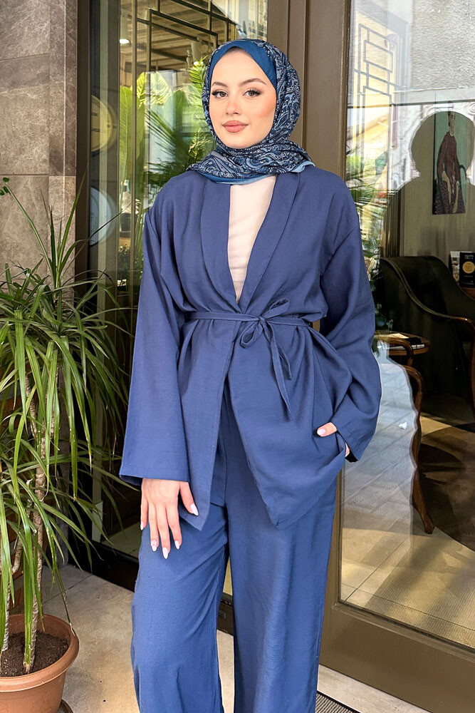 Jill Kimono Takım - Lacivert - 3