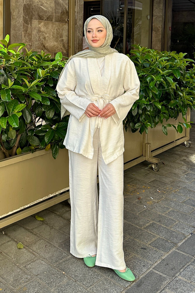 Jill Kimono Takım - Taş Rengi - 7
