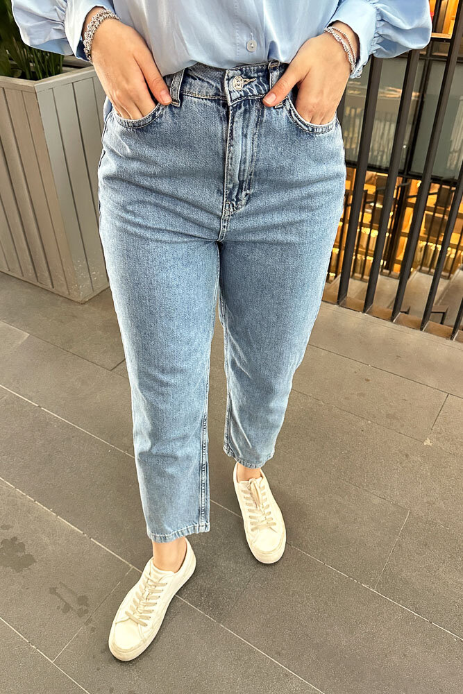 Jogger Denim Pantolon - Açık Mavi - 1