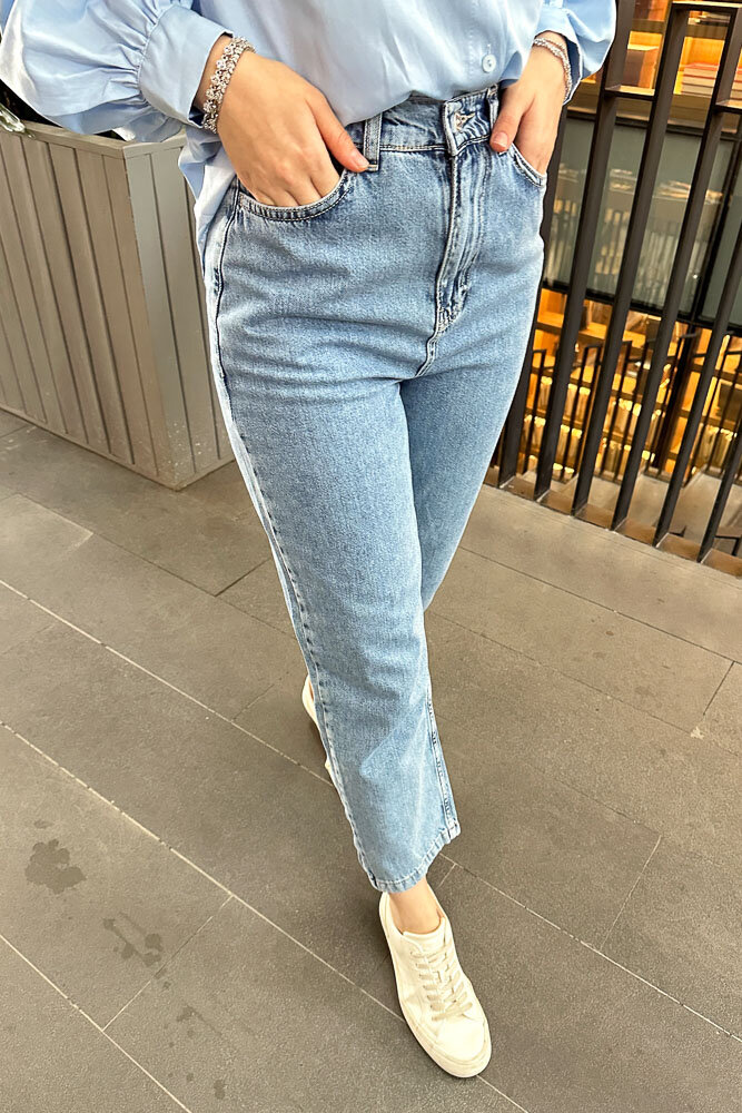 Jogger Denim Pantolon - Açık Mavi - 4