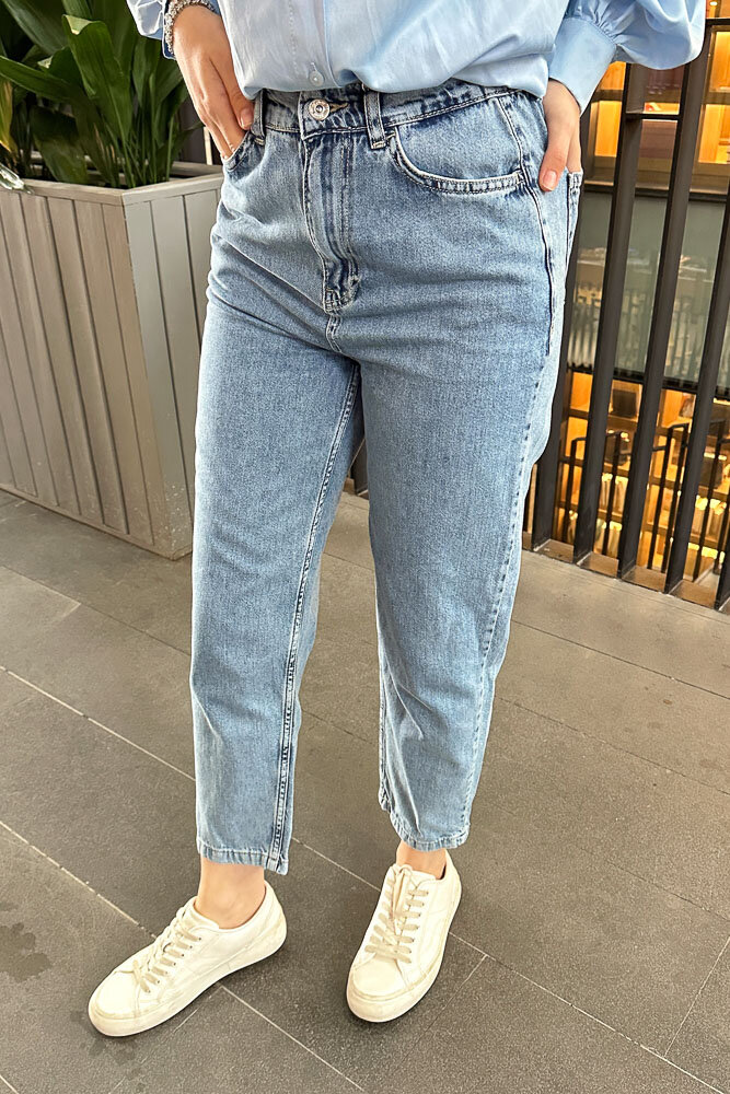 Jogger Denim Pantolon - Açık Mavi - İKOL (1)