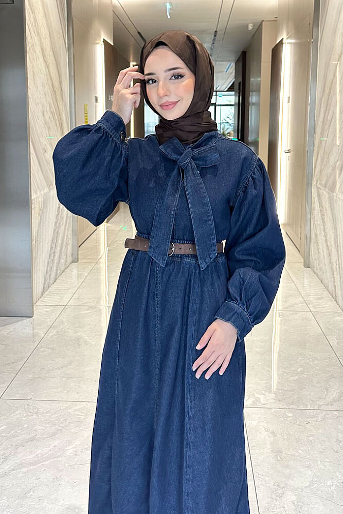 Juliette Fiyonklu Denim Etekli Takım - Lacivert - 1
