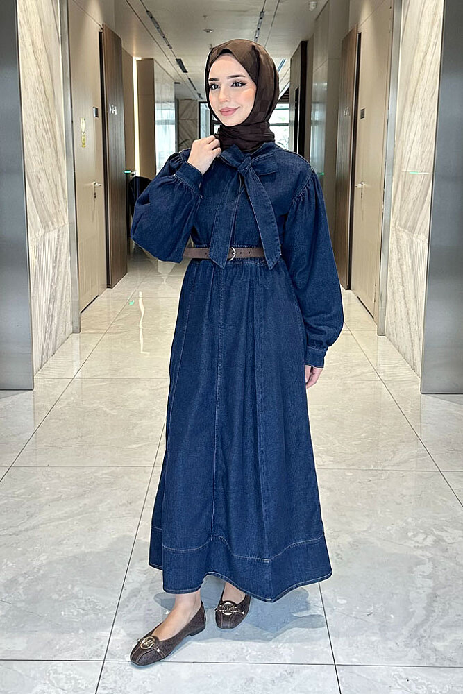Juliette Fiyonklu Denim Etekli Takım - Lacivert - ENMA (1)