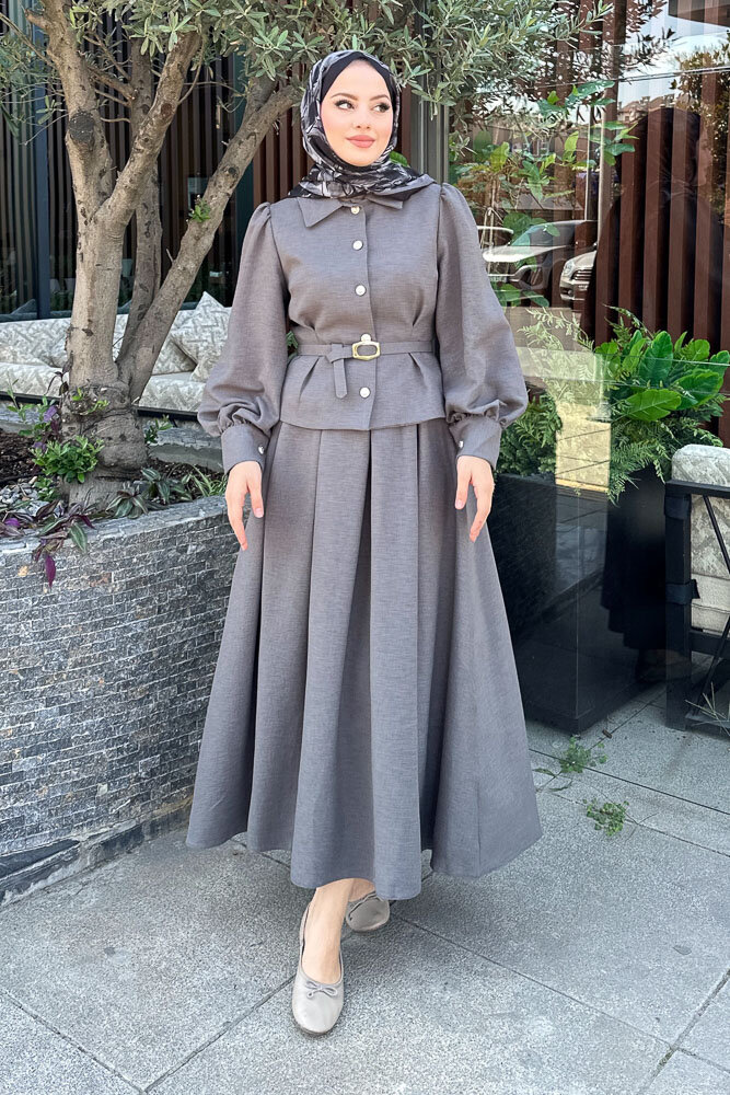 Kael Kemerli Etekli Takım - Antrasit - LİNE (5)