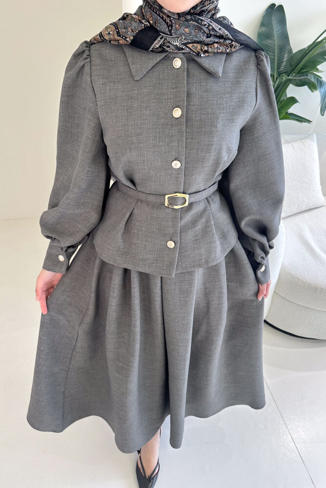 Kael Kemerli Etekli Takım - Antrasit - LİNE (3)