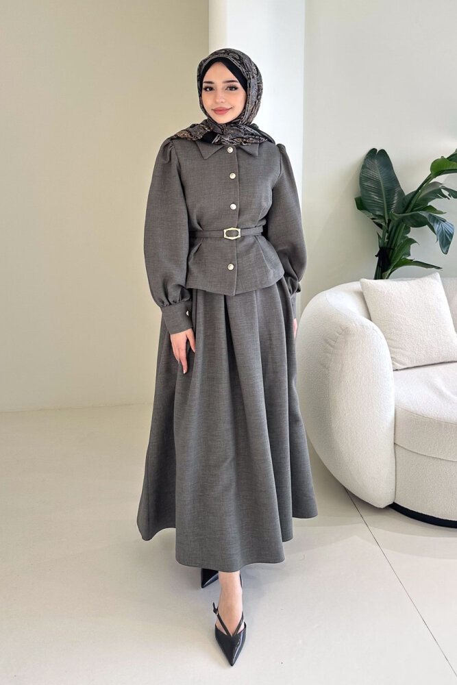 Kael Kemerli Etekli Takım - Antrasit - LİNE (4)