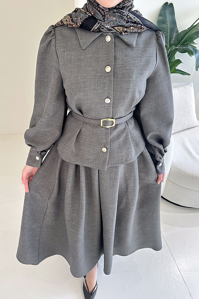 Kael Kemerli Etekli Takım - Antrasit - LİNE (5)